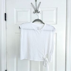 Banana Republic Malibu Cropped Tee with Side Tie Detail.